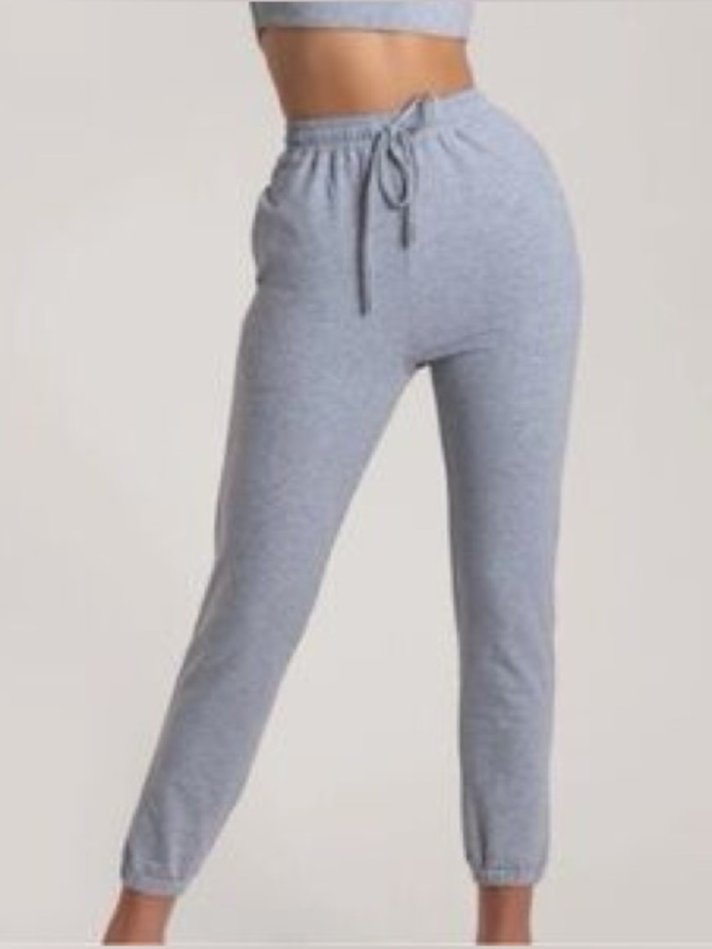 Meshki High Rise Jogger Sweatpants Gray Lounge Athleisure Size M